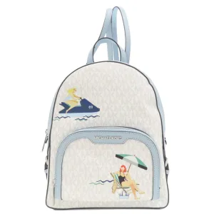 Michael Kors Jaycee Canvas Backpack Bag (Pre-Owned)