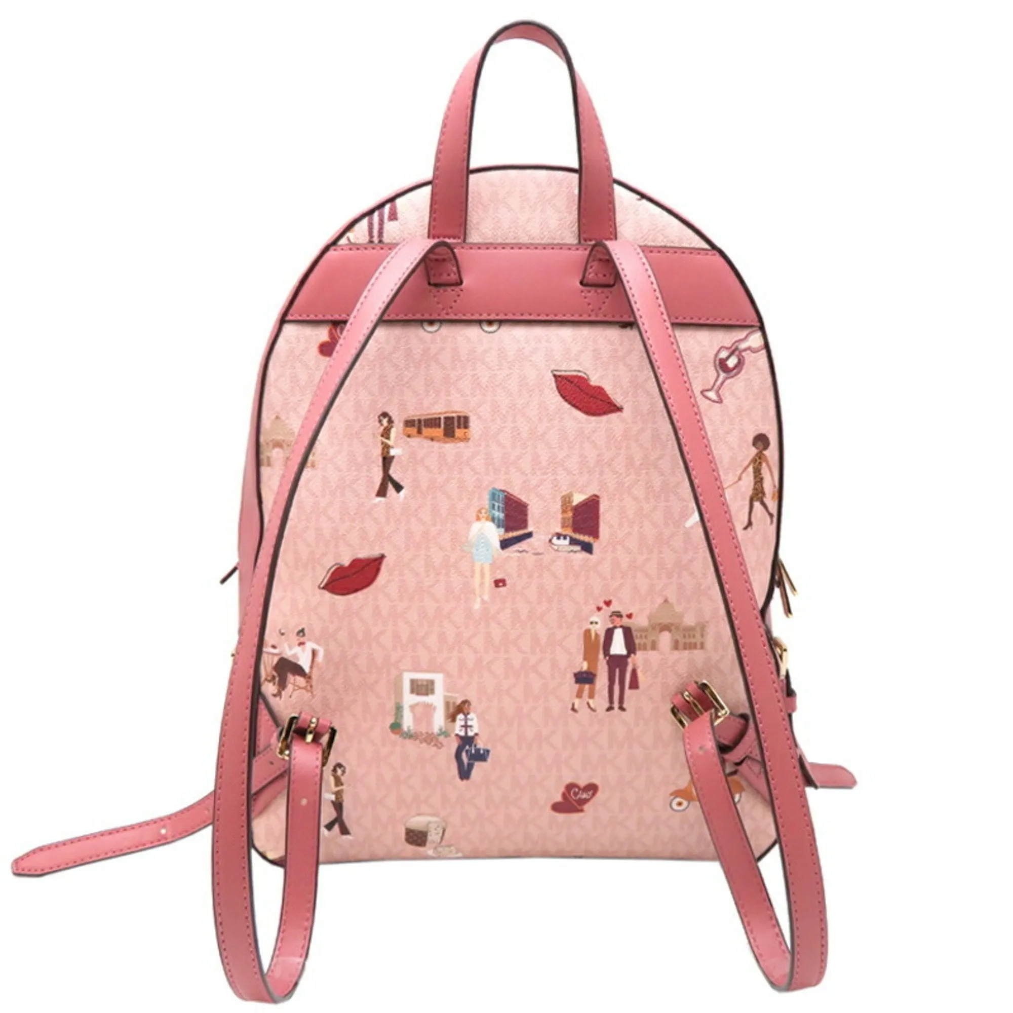 Michael Kors Jaycee Canvas Backpack Bag (Pre-Owned)