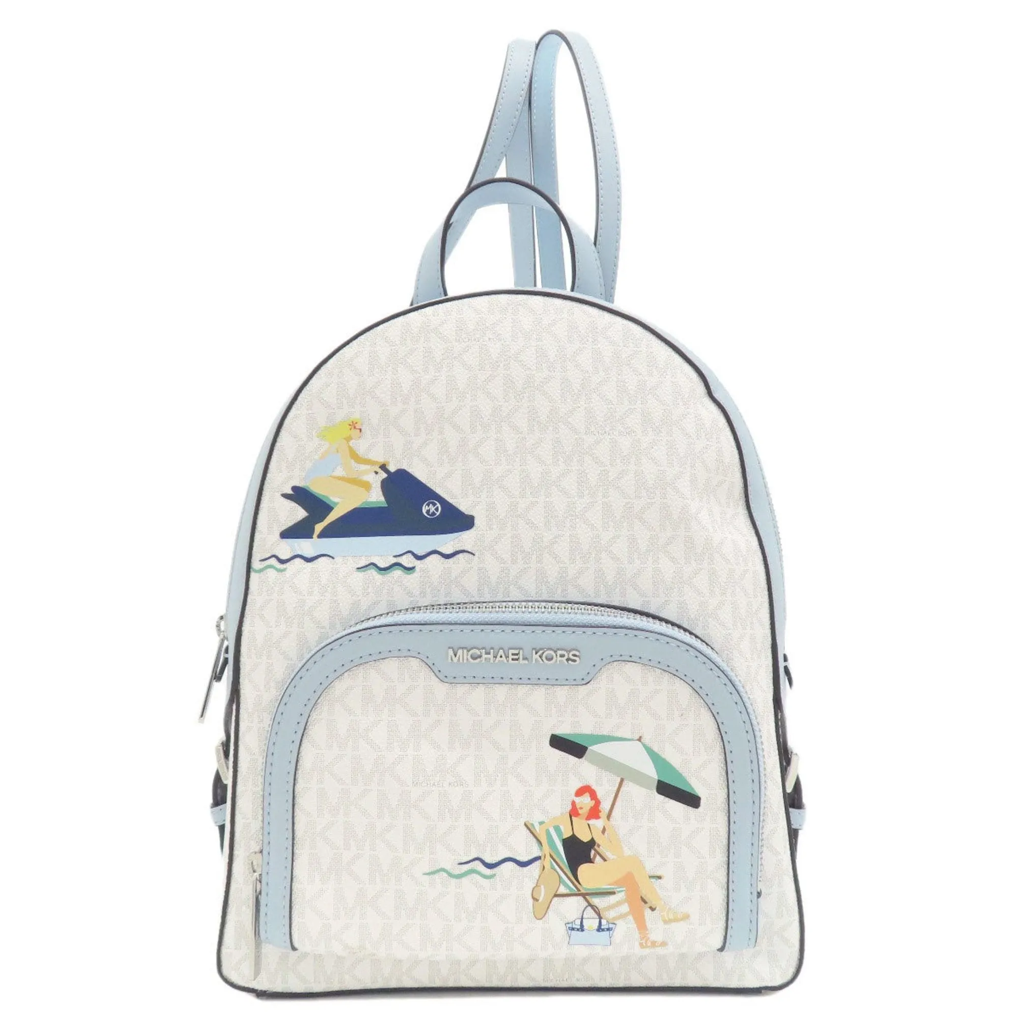 Michael Kors Jaycee Canvas Backpack Bag (Pre-Owned)