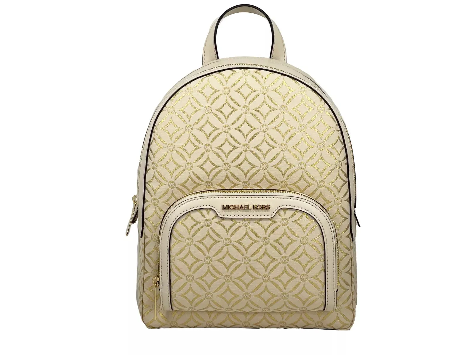 Michael Kors Jaycee Medium Zip Pocket Backpack Bag Women's gold