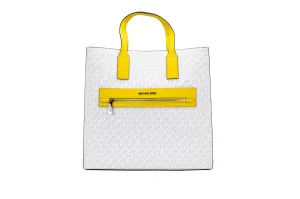 Michael Kors Kenly Large Signature Citrus PVC North South Tote Computer Handbag