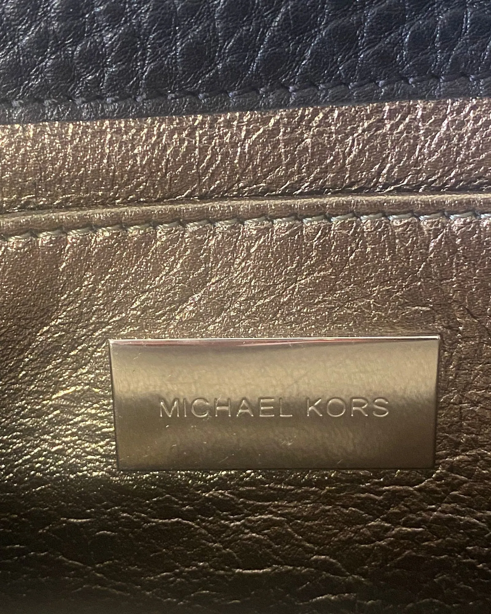 Michael Kors Snakeskin Embossed Clutch Bag in Green Leather