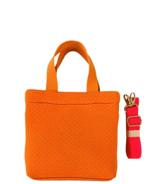 Midi Town Crossbody Bag In Orange Neoprene