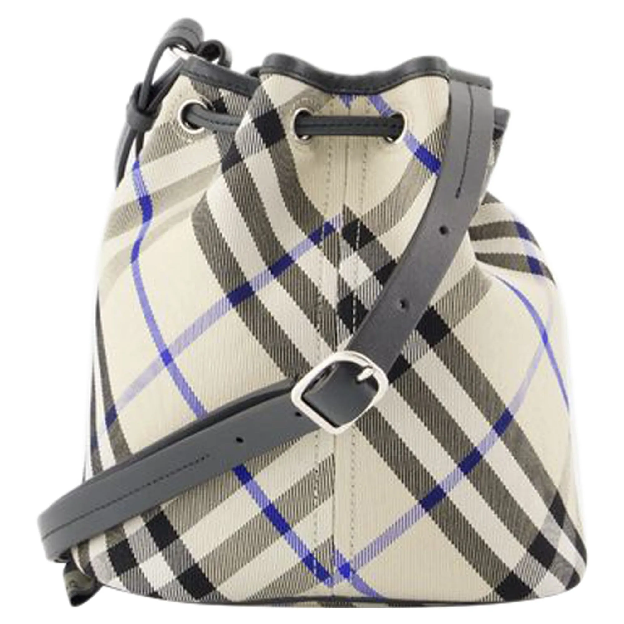 Mini Drawstring Purse - Burberry - Cotton - Neutral