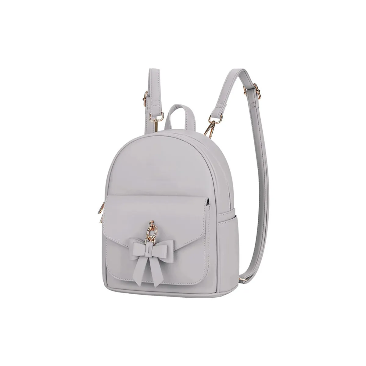 Mini Leather Backpack for Women With Charm Tassel