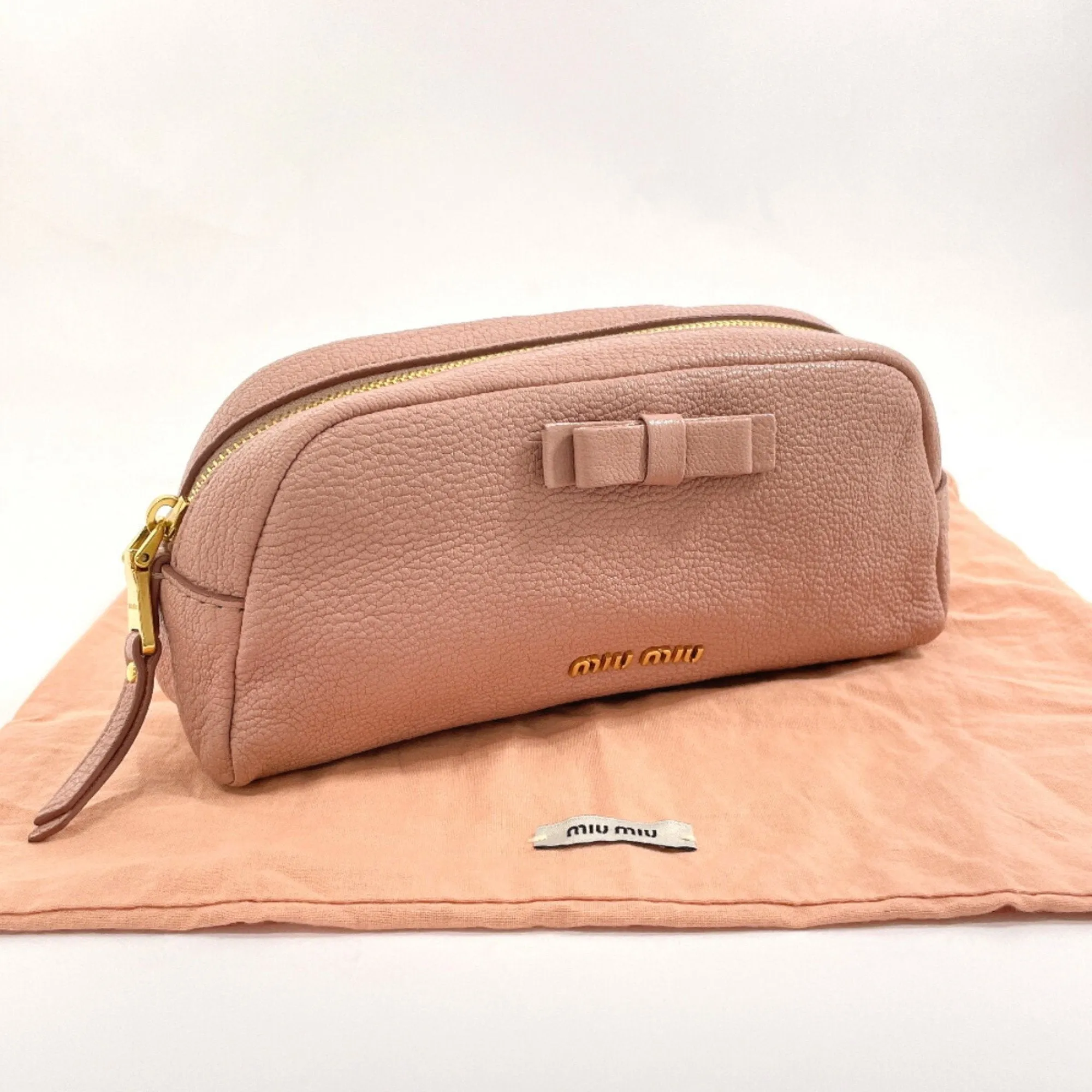Miu Miu Leather Clutch Bag (Pre-Owned)