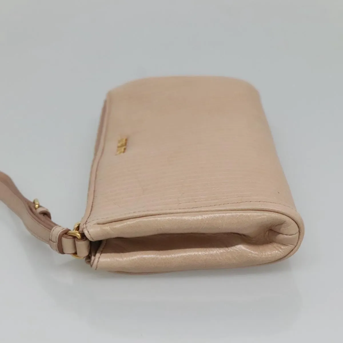Miu Miu Leather Clutch Bag (Pre-Owned)