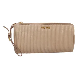 Miu Miu Leather Clutch Bag (Pre-Owned)