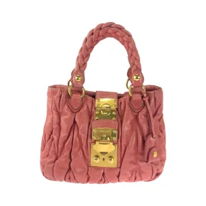 Miu Miu Leather Handbag Tote Bag (Pre-Owned)