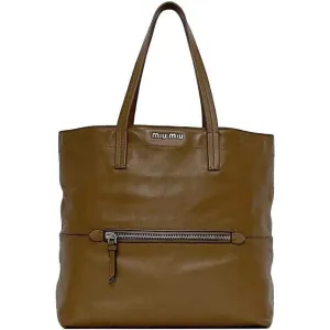 Miu Miu Leather Tote Bag (Pre-Owned)