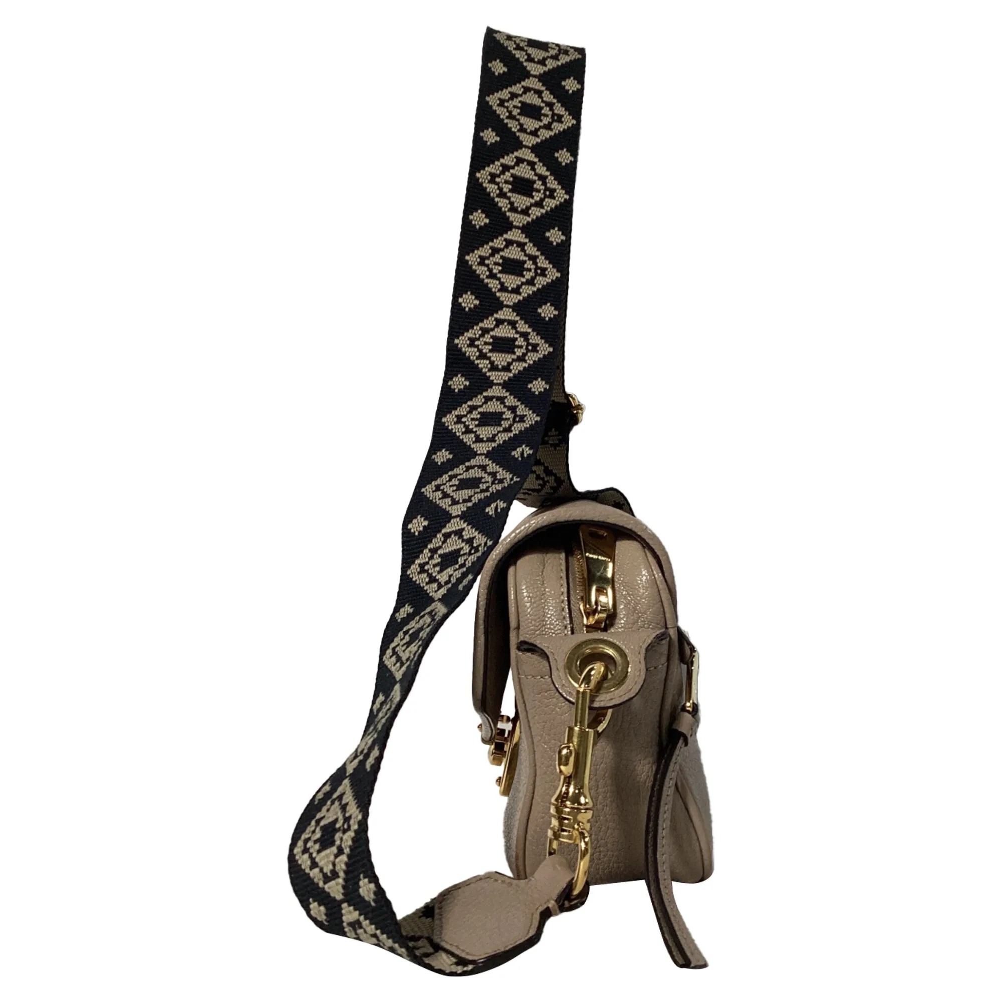Miu Miu Madras Shoulder Bag in Beige Leather