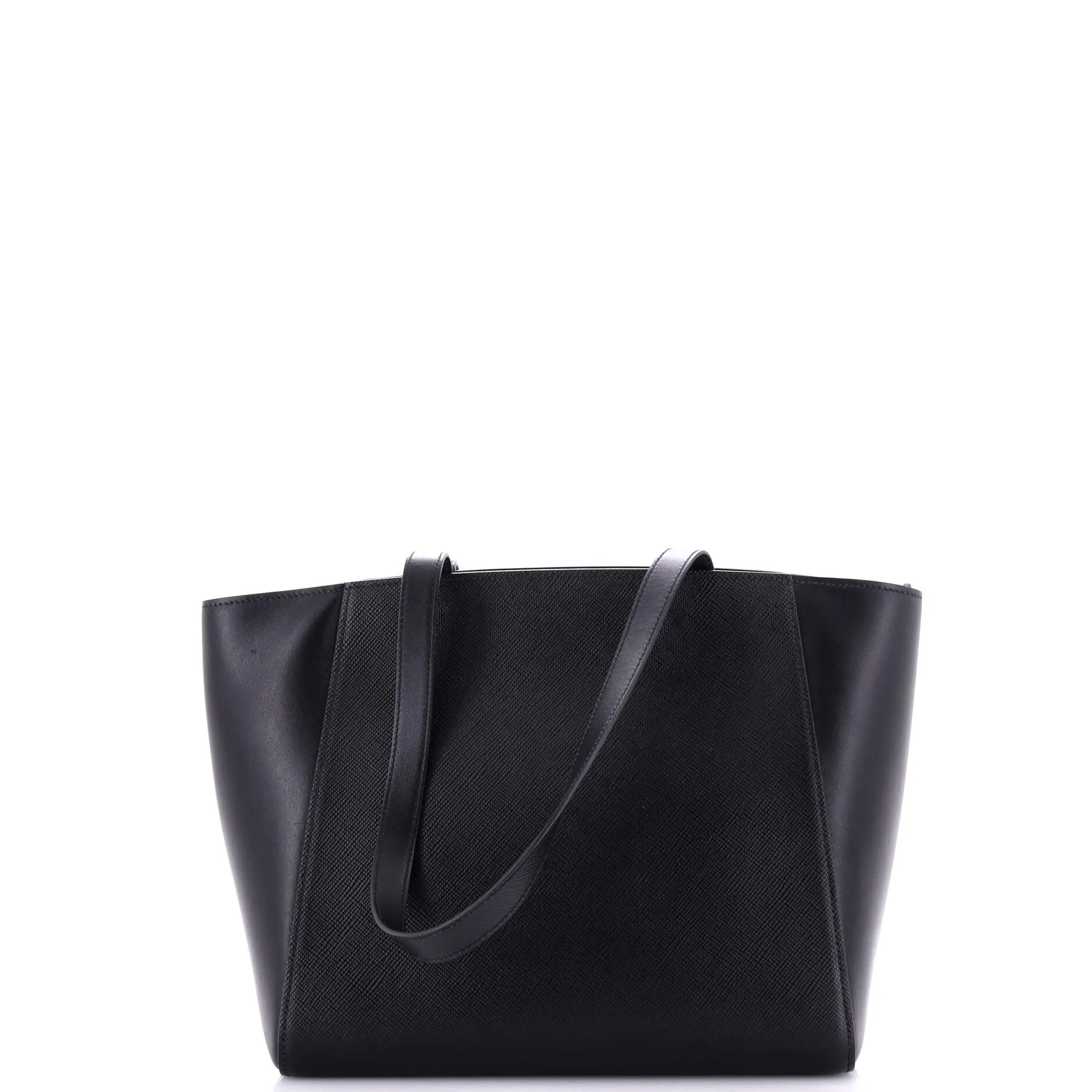 Monochrome Shopping Tote Saffiano with City Calf Small