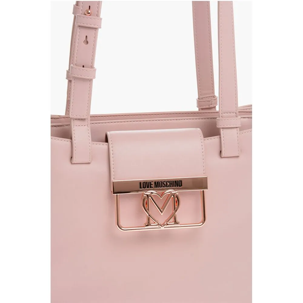 Moschino LOVE 3 Compartment Faux Leather Tote Bag