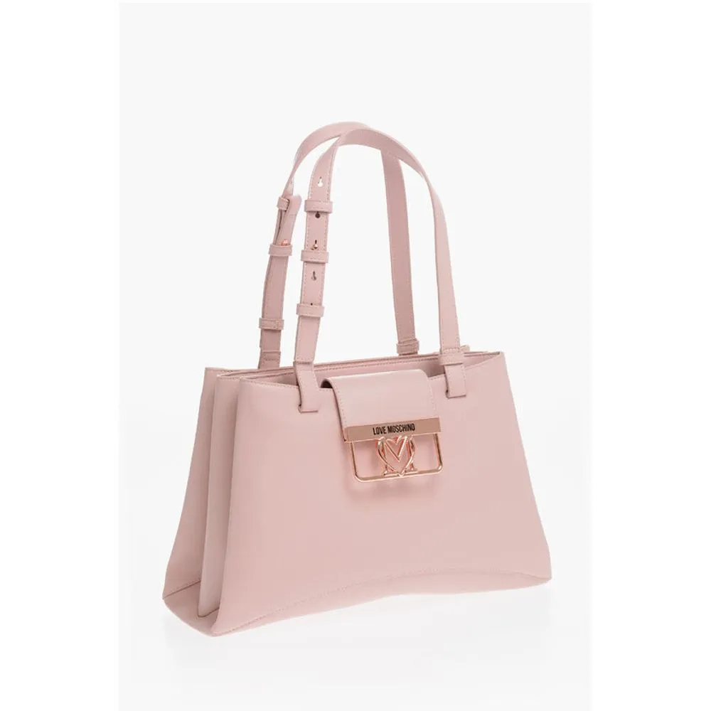 Moschino LOVE 3 Compartment Faux Leather Tote Bag