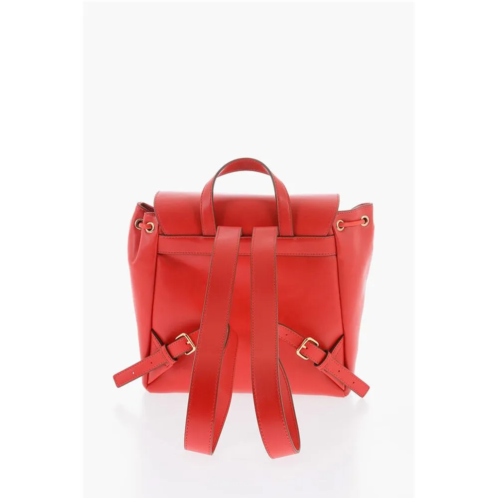 Moschino LOVE Faux Leather Backpack with Golden Logo