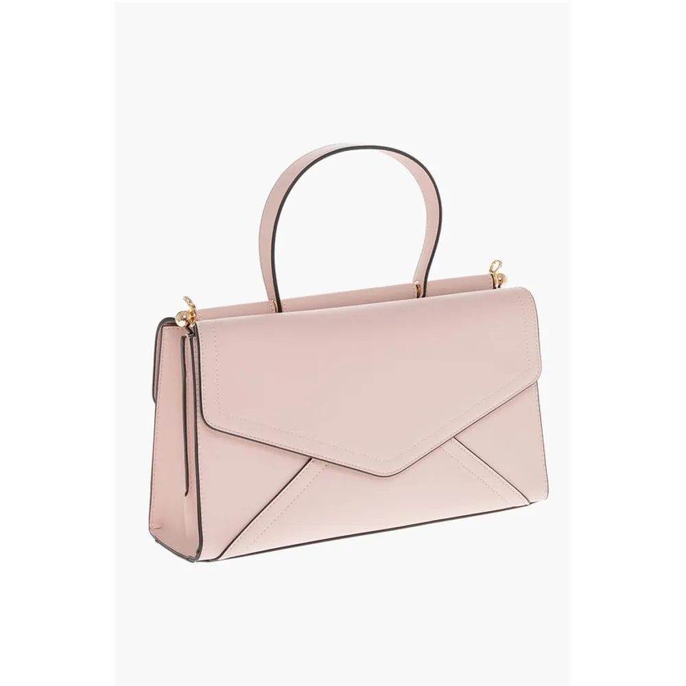 Moschino LOVE Faux Leather Envelope Bag with Removable Shoulder Strap