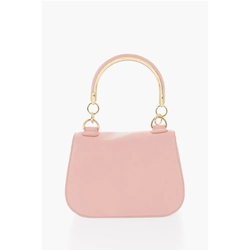 Moschino LOVE Faux Leather Handbag with Golden Handle and Removable S