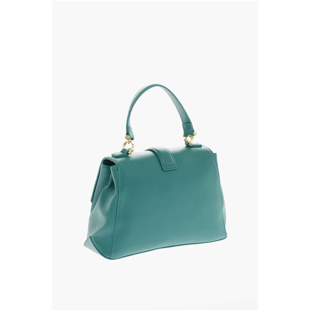 Moschino LOVE Faux Leather Handbag with Heart Shaped Charm