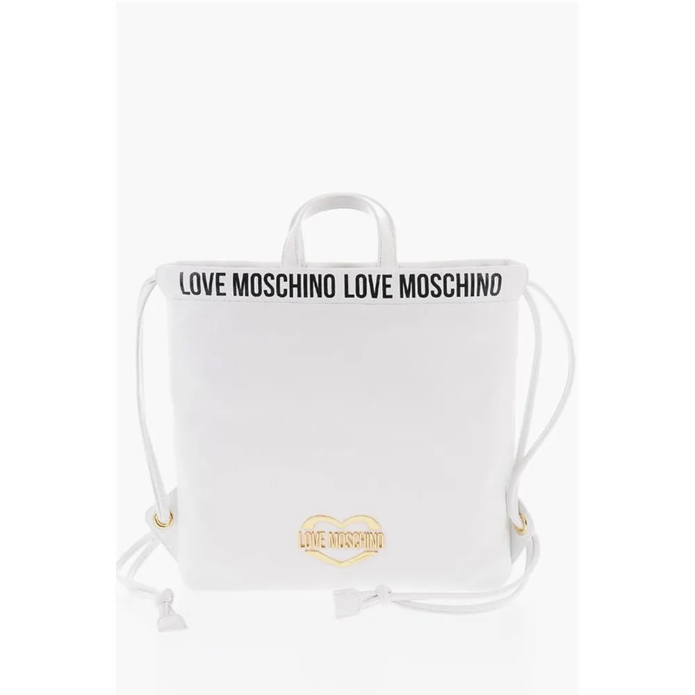 Moschino LOVE Faux Leather Handbag with Printed Logo