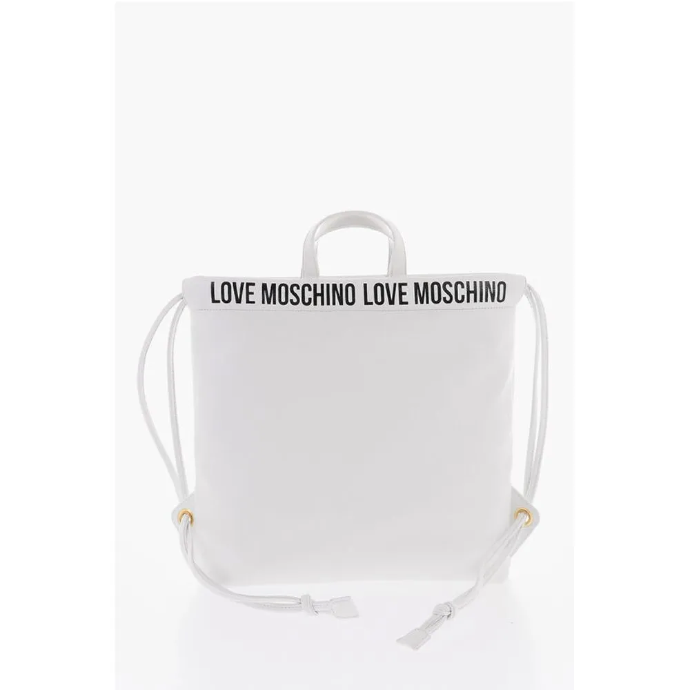 Moschino LOVE Faux Leather Handbag with Printed Logo