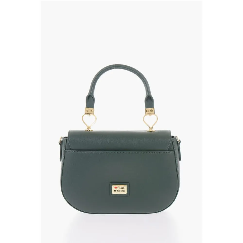 Moschino LOVE Faux Leather Handbag with Removable Shoulder Strap