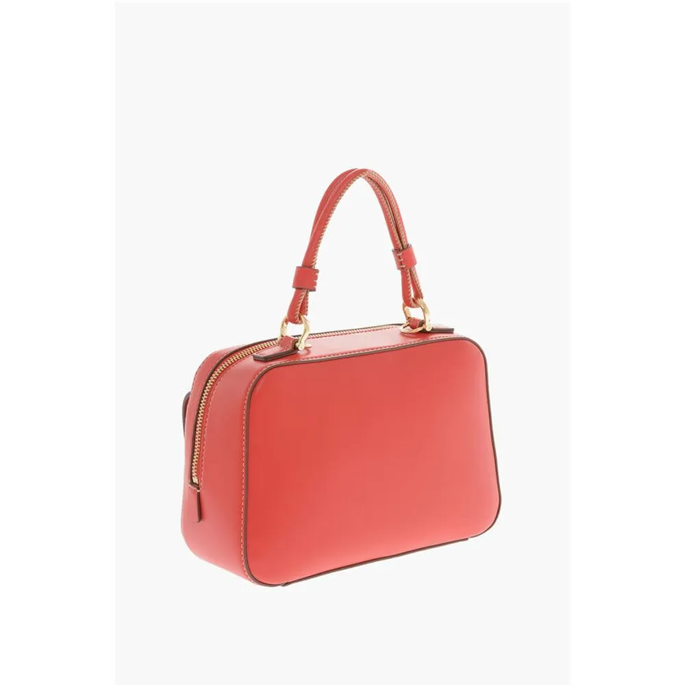 Moschino LOVE Faux Leather Handbag with Visible Stitching