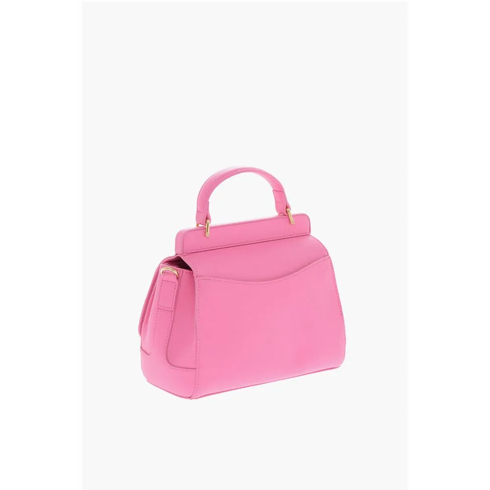 Moschino LOVE Faux Leather Mini Bag with Maxi Golden Women's Plaque
