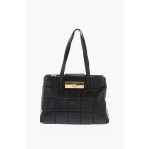 Moschino LOVE Faux Leather Padded Tote Bag