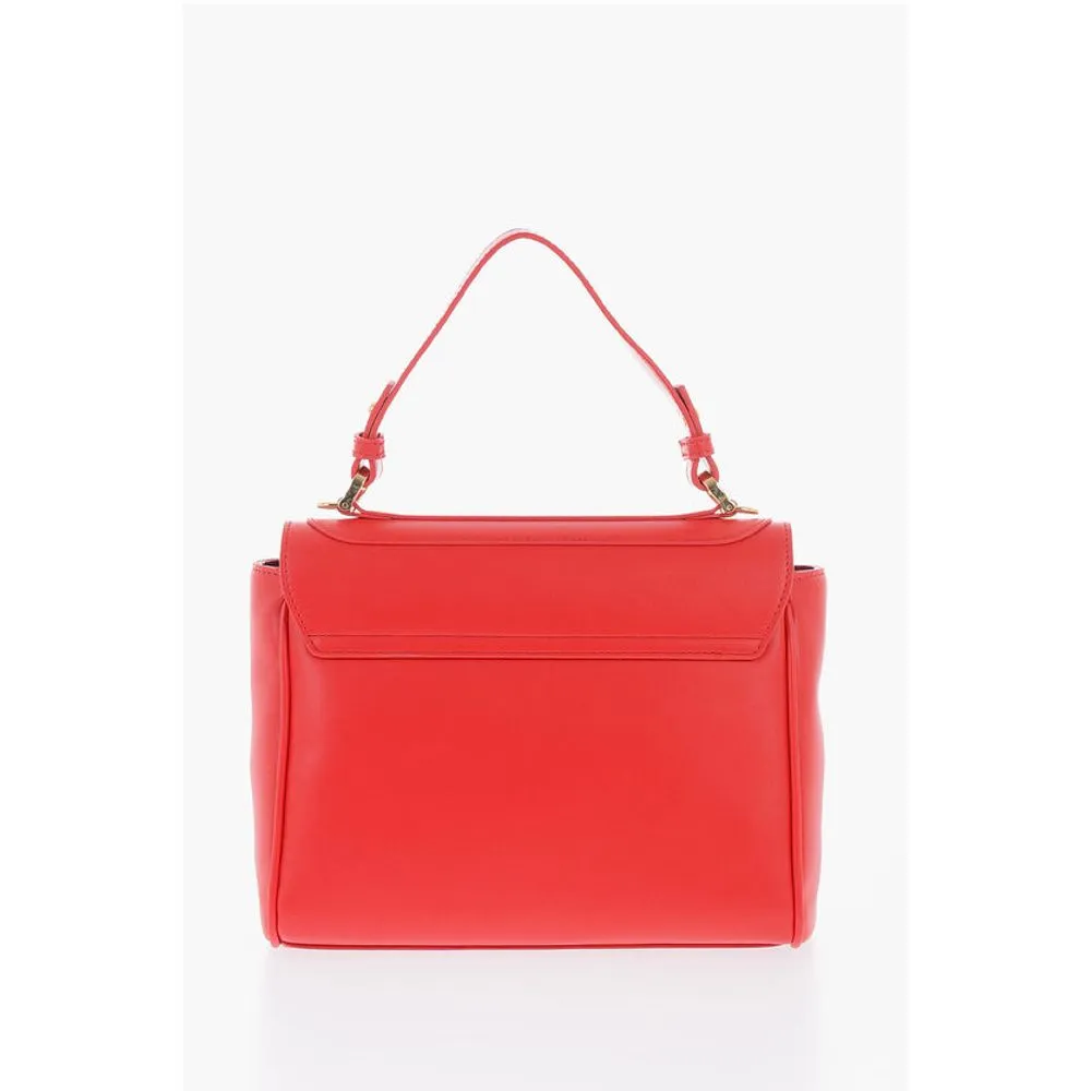 Moschino LOVE Faux Leather Shoulder Bag with Metal Golden Logo