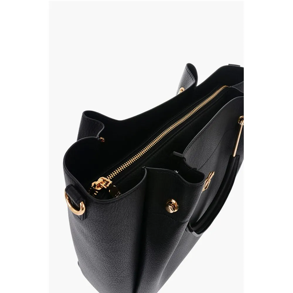 Moschino LOVE Faux Leather Tote Bag with Golden Logo