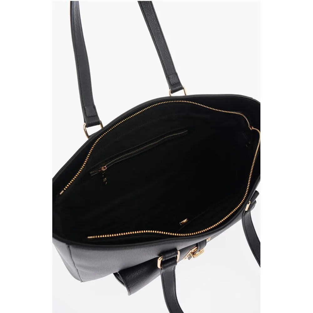 Moschino LOVE Faux Leather Tote Bag with Golden Women's Details