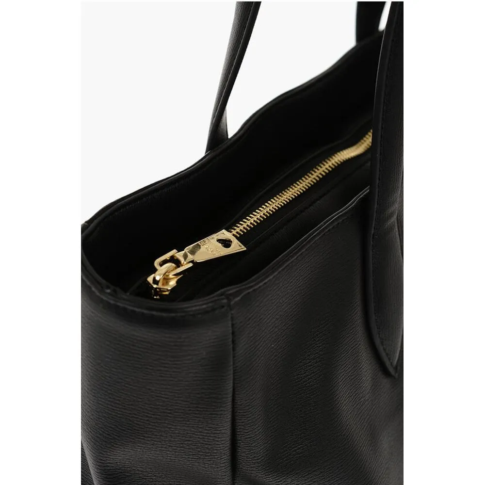 Moschino LOVE Faux Leather Tote Bag with Heart Shaped Pouch