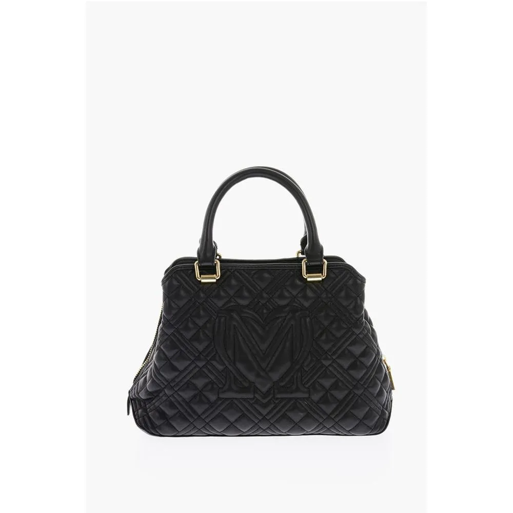 Moschino LOVE golden details quilted faux leather bag