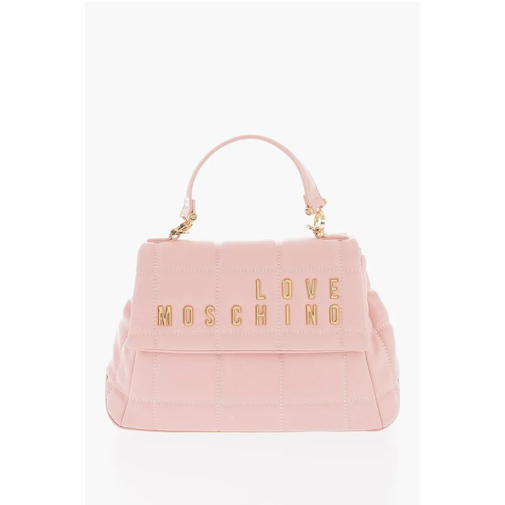 Moschino LOVE Quilted Faux Leather Bag with Golden Logo