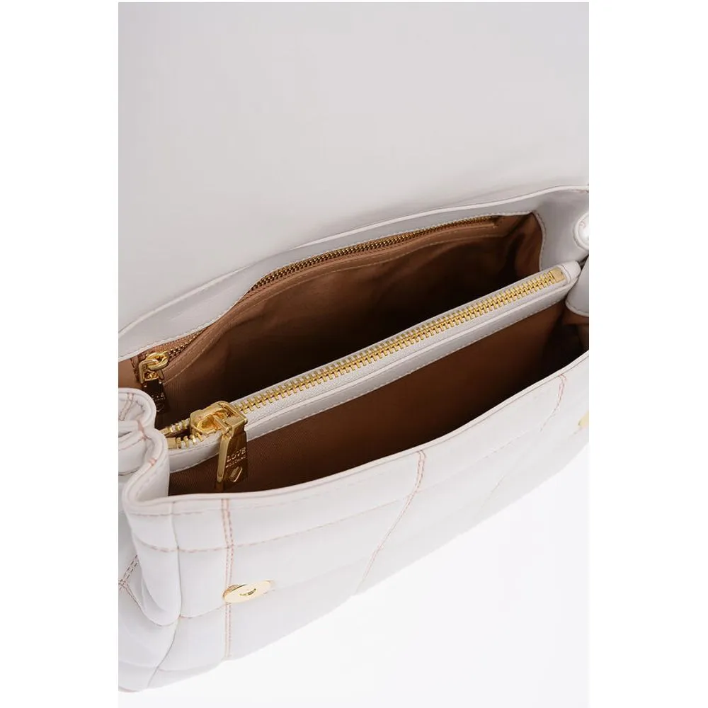 Moschino LOVE Quilted Faux Leather Bag with Golden Logo