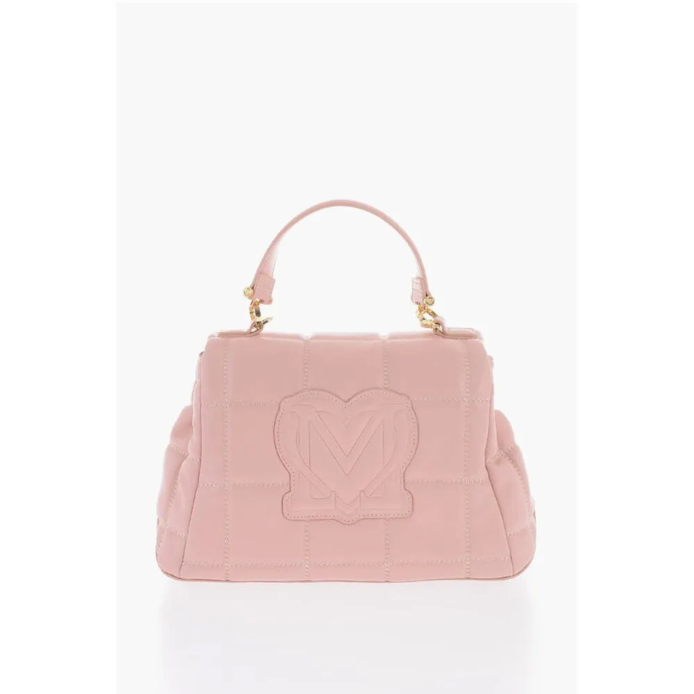 Moschino LOVE Quilted Faux Leather Bag with Golden Logo