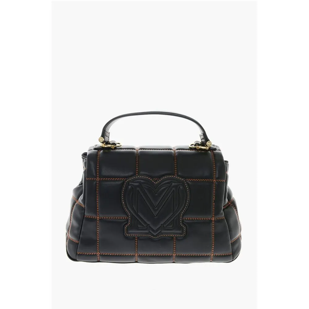 Moschino LOVE Quilted Faux Leather Bag with Golden Logo