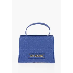 Moschino LOVE Quilted Faux Leather Bag with Removable Shoulder Strap