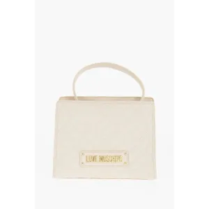 Moschino LOVE Quilted Faux Leather Bag with Removable Shoulder Strap