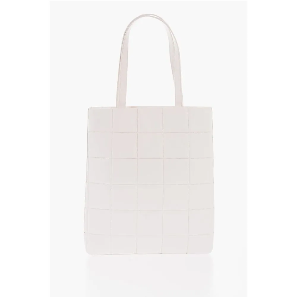 Moschino LOVE Quilted Faux Leather Tote Bag with Turn Lock Closure