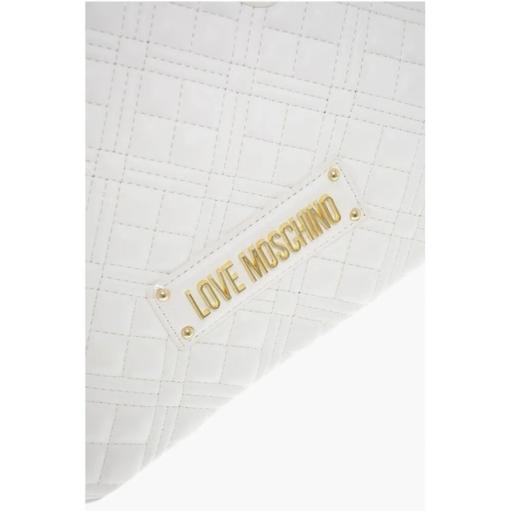 Moschino LOVE Quilted Textured faux Leather with a LM Logo