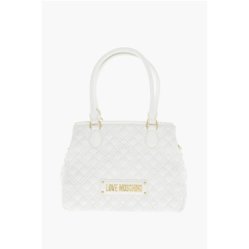 Moschino LOVE Quilted Textured faux Leather with a LM Logo