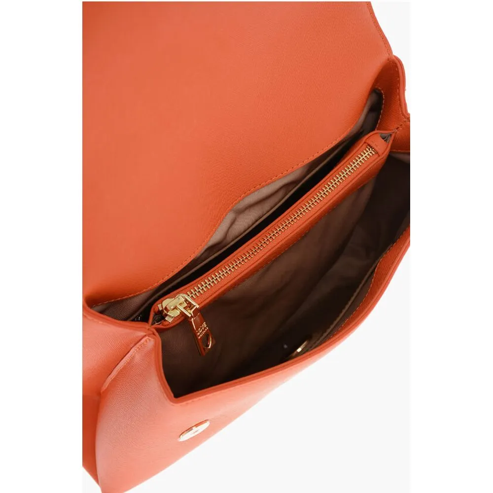 Moschino LOVE Saffiano Faux Leather Hande Bag with Removable Shoulder