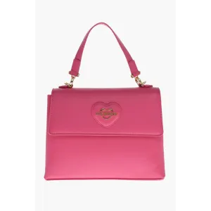 Moschino LOVE Saffiano Faux Leather Hande Bag with Removable Shoulder