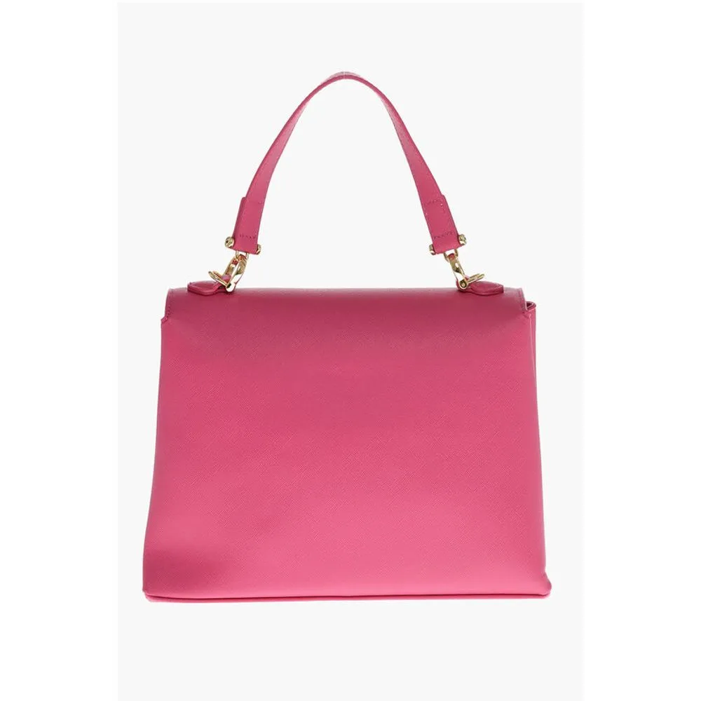 Moschino LOVE Saffiano Faux Leather Hande Bag with Removable Shoulder