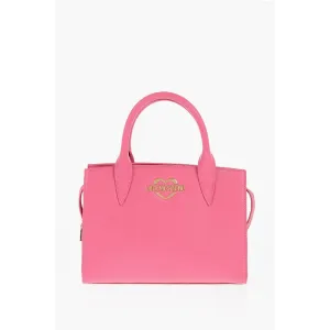 Moschino LOVE Solid Color Tote Bag with Golden Logo