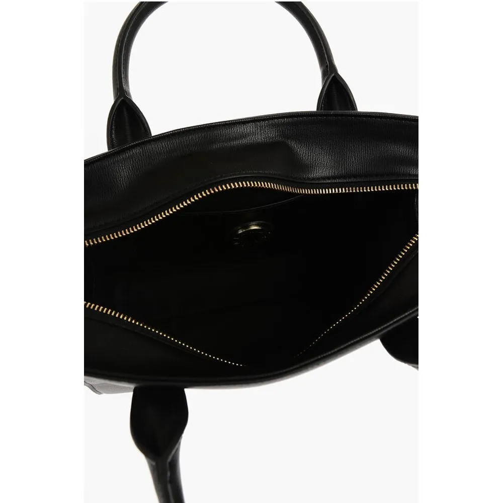 Moschino LOVE Solid Color Tote Bag with Golden Logo