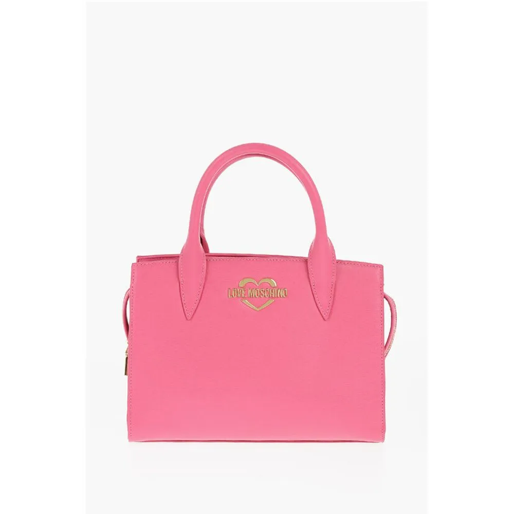 Moschino LOVE Solid Color Tote Bag with Golden Logo
