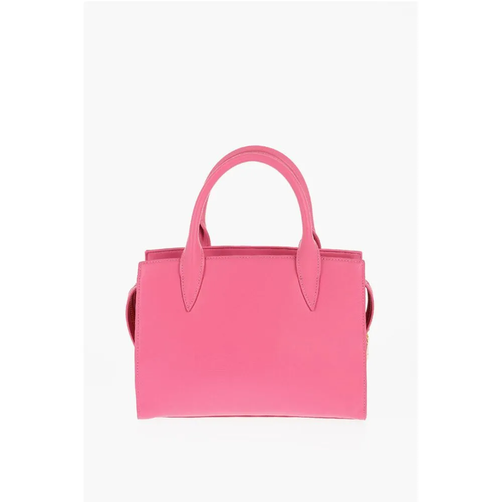 Moschino LOVE Solid Color Tote Bag with Golden Logo