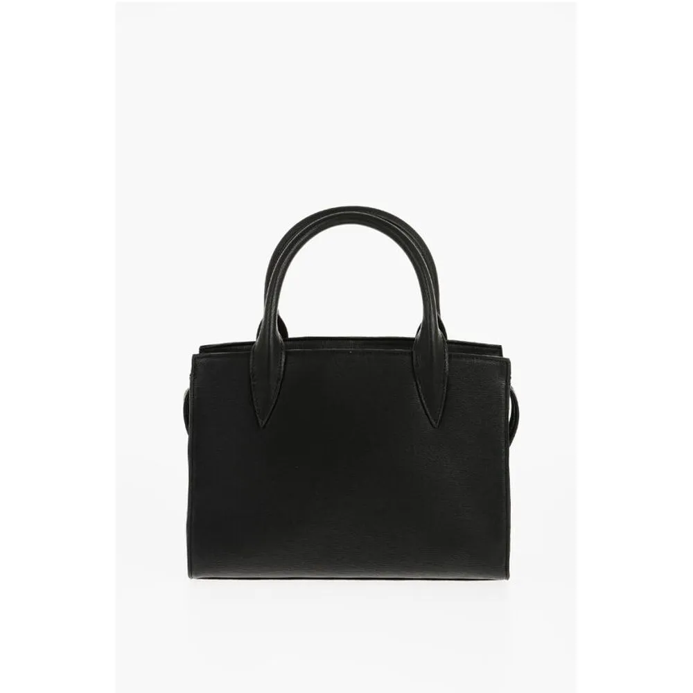 Moschino LOVE Solid Color Tote Bag with Golden Logo